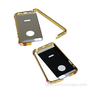 Gem+metal frame bumper case for iPhone 5/5s, gorgeous design, unique style